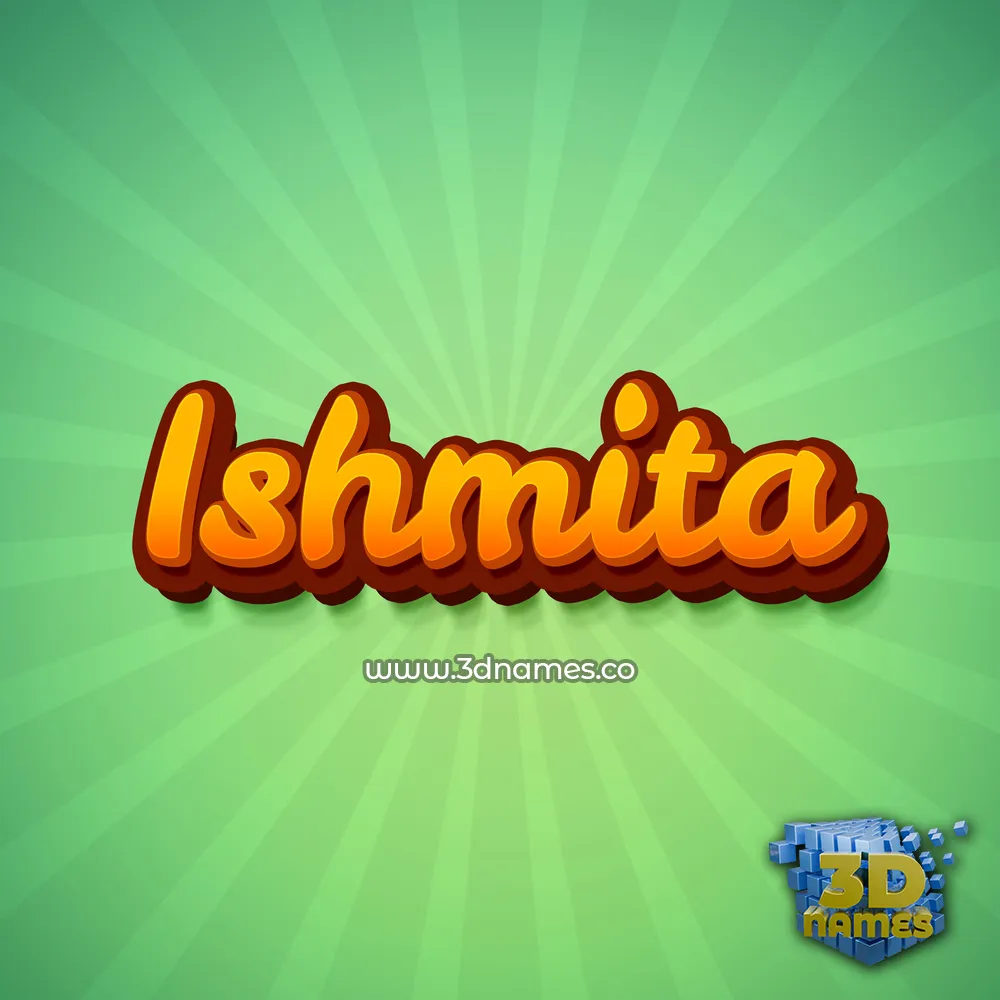 ishmita in Green Rays style - 3D name wallpaper