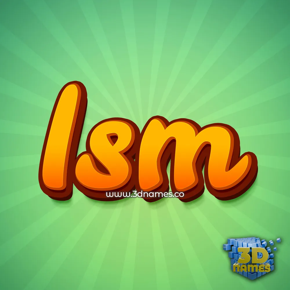 ism in Green Rays style - 3D name wallpaper