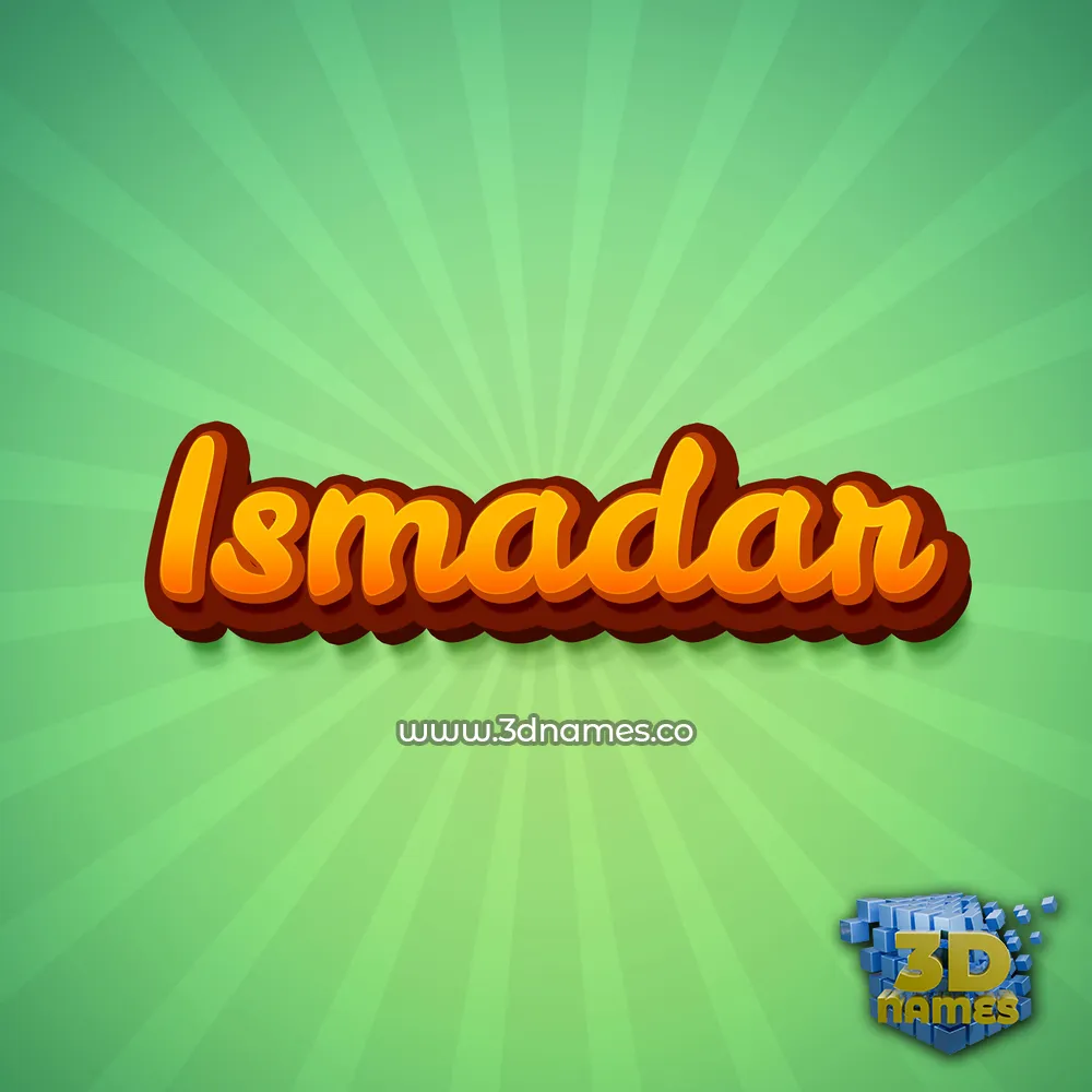 ismadar in Green Rays style - 3D name wallpaper