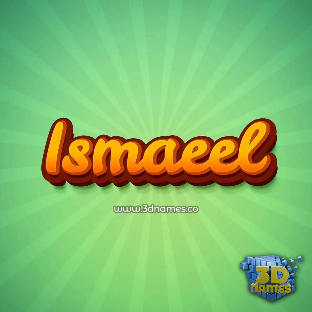 ismaeel in Green Rays style - 3D name wallpaper