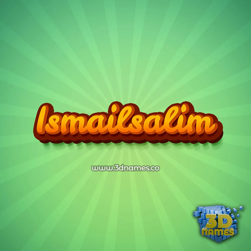 ismailsalim in Green Rays style - 3D name wallpaper
