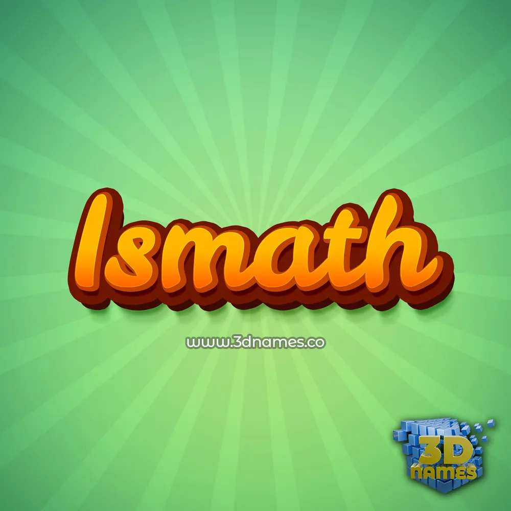 ismath in Green Rays style - 3D name wallpaper