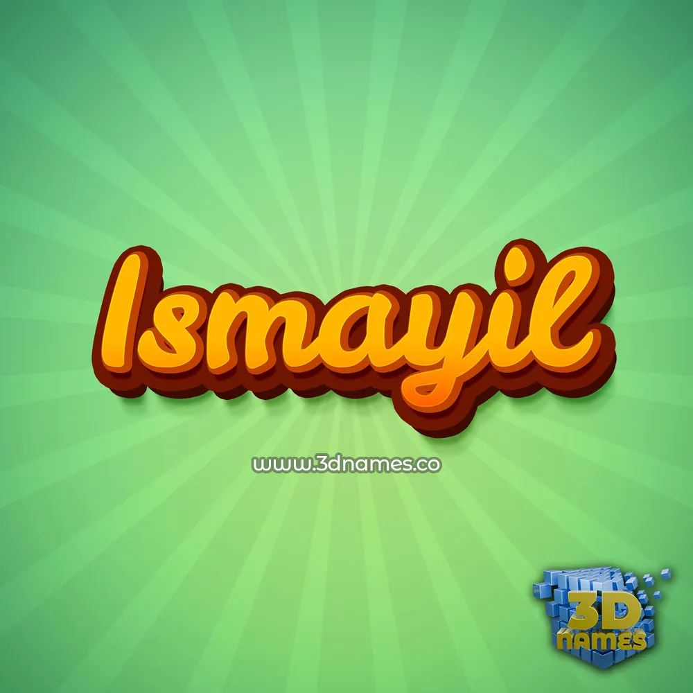 ismayil in Green Rays style - 3D name wallpaper