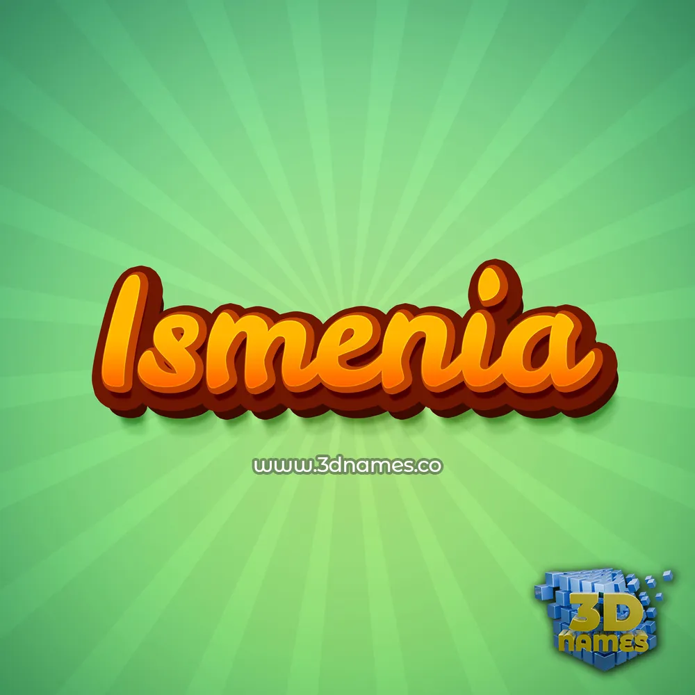 ismenia in Green Rays style - 3D name wallpaper