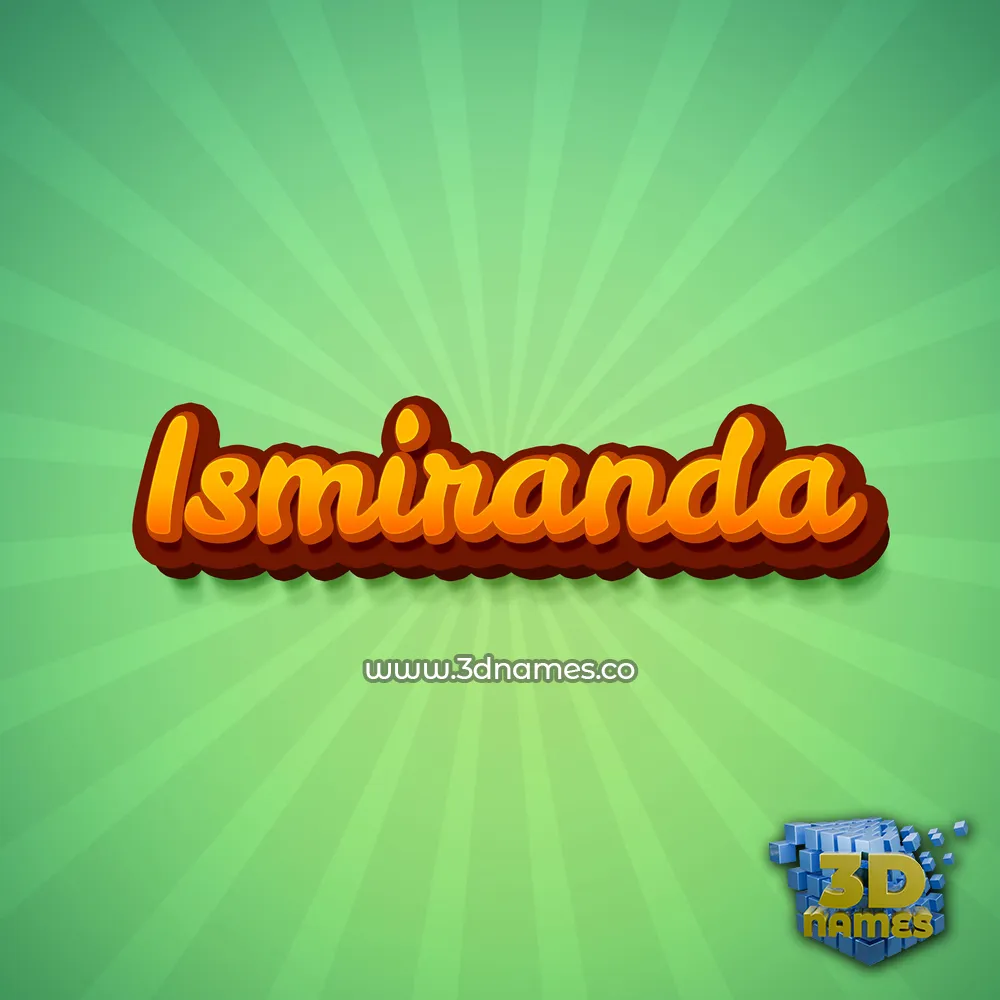 ismiranda in Green Rays style - 3D name wallpaper