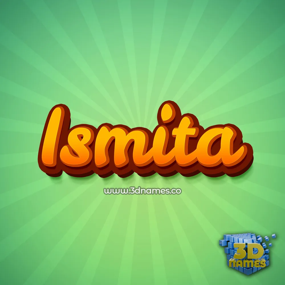 ismita in Green Rays style - 3D name wallpaper