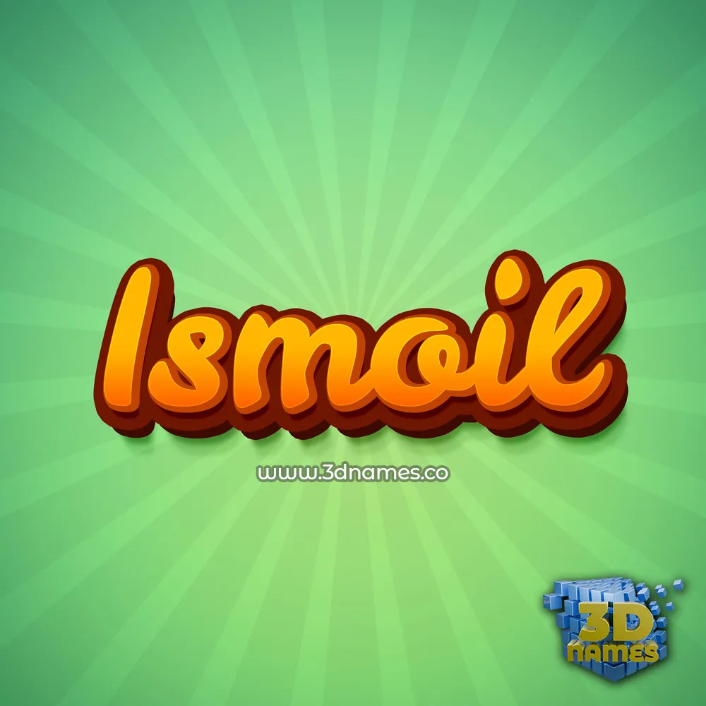ismoil in Green Rays style - 3D name wallpaper