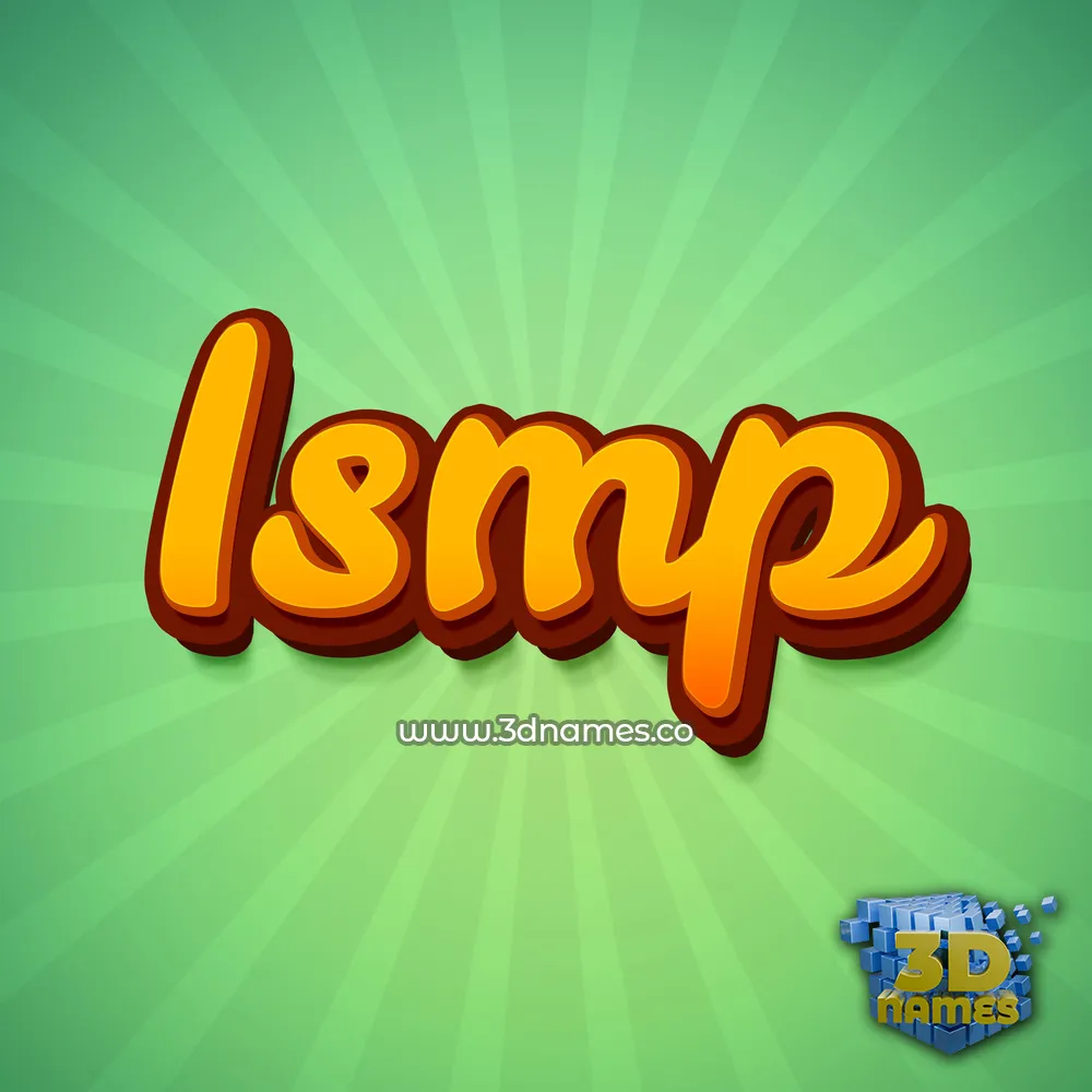 ismp in Green Rays style - 3D name wallpaper