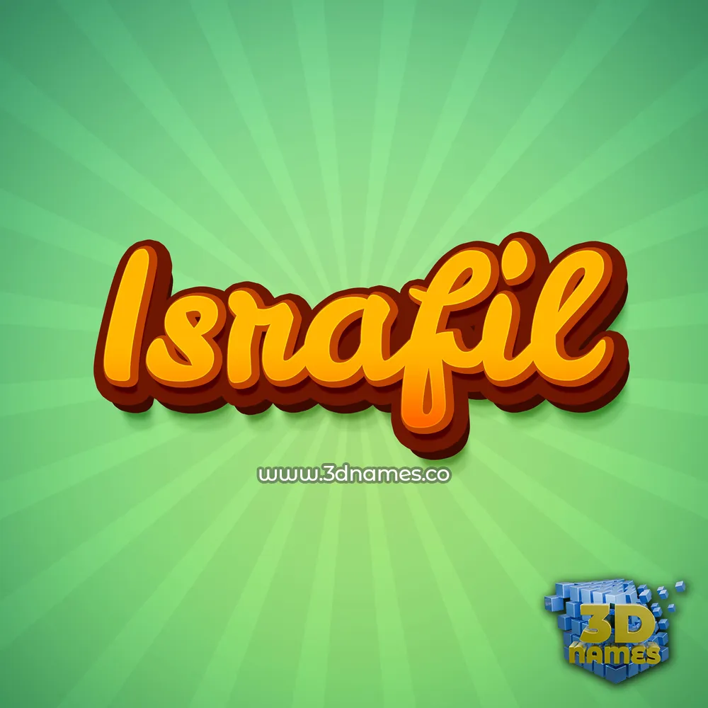 israfil in Green Rays style - 3D name wallpaper