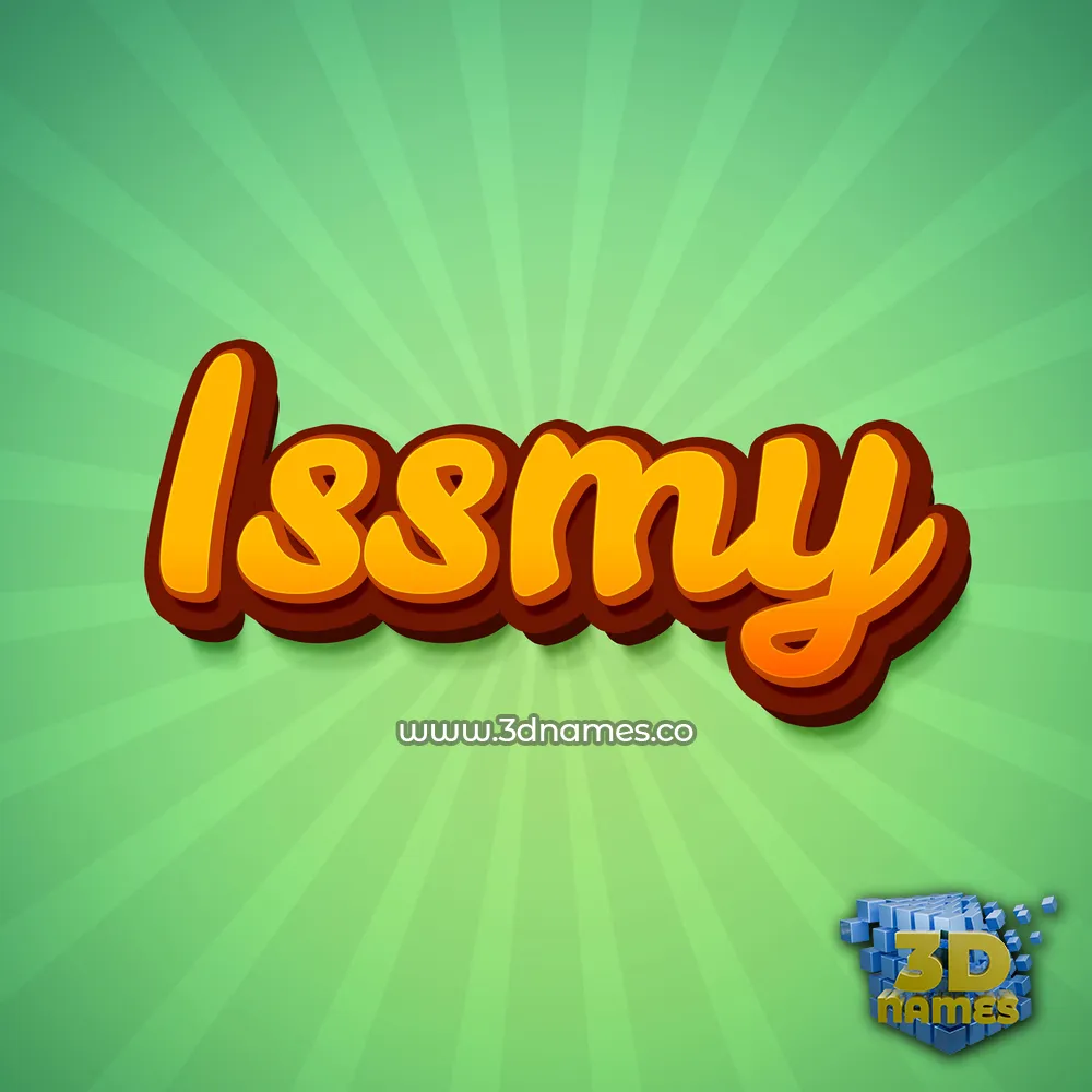 issmy in Green Rays style - 3D name wallpaper