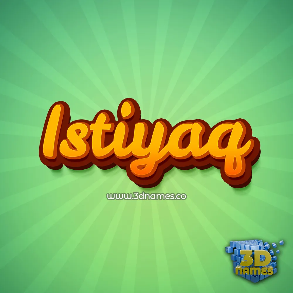 istiyaq in Green Rays style - 3D name wallpaper