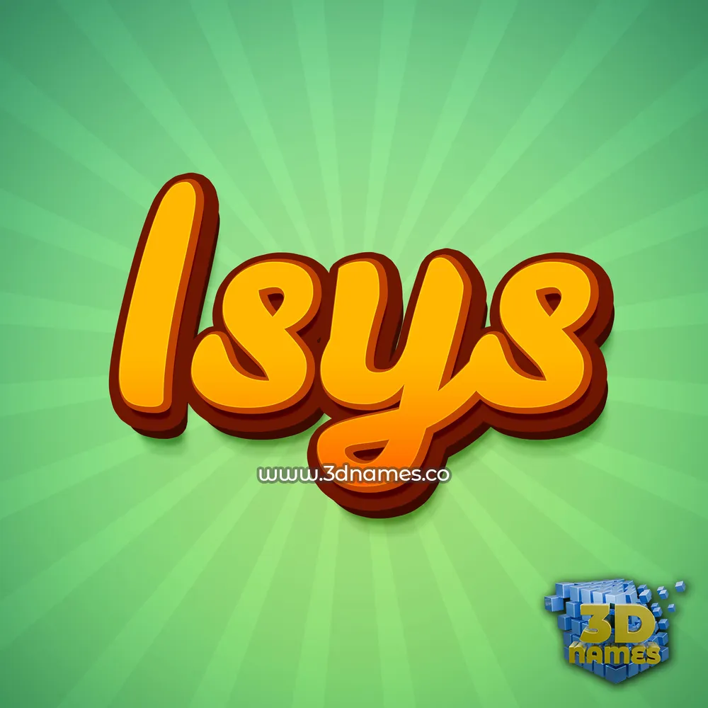 isys in Green Rays style - 3D name wallpaper