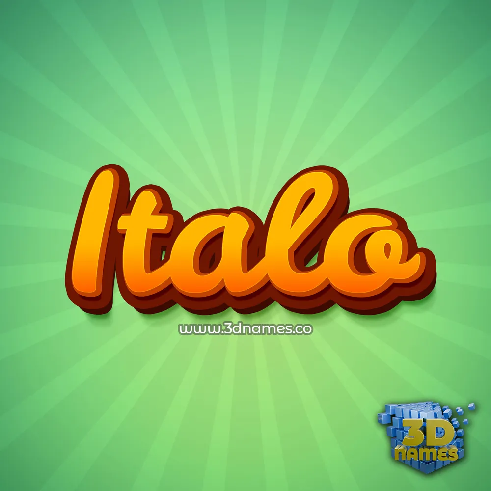 italo in Green Rays style - 3D name wallpaper