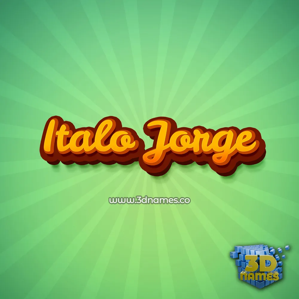 italo jorge in Green Rays style - 3D name wallpaper
