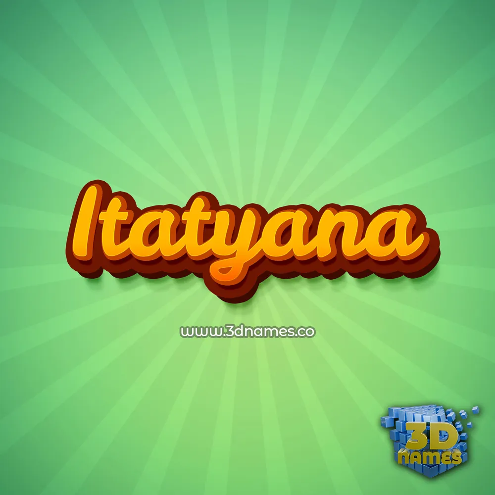 itatyana in Green Rays style - 3D name wallpaper