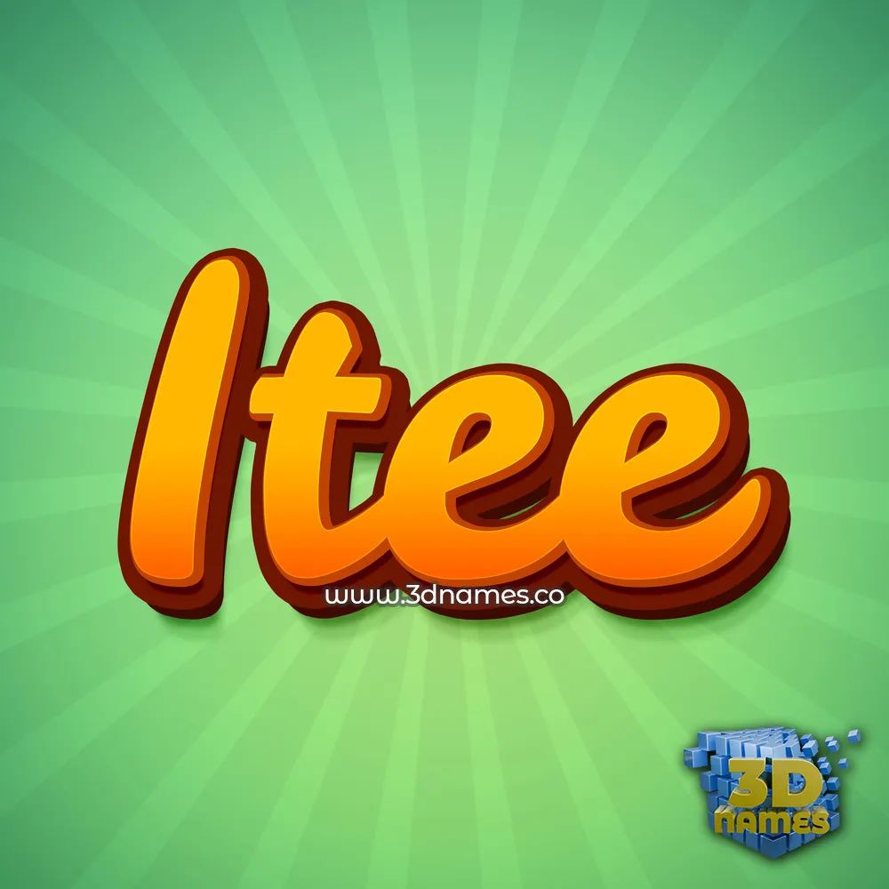 itee in Green Rays style - 3D name wallpaper