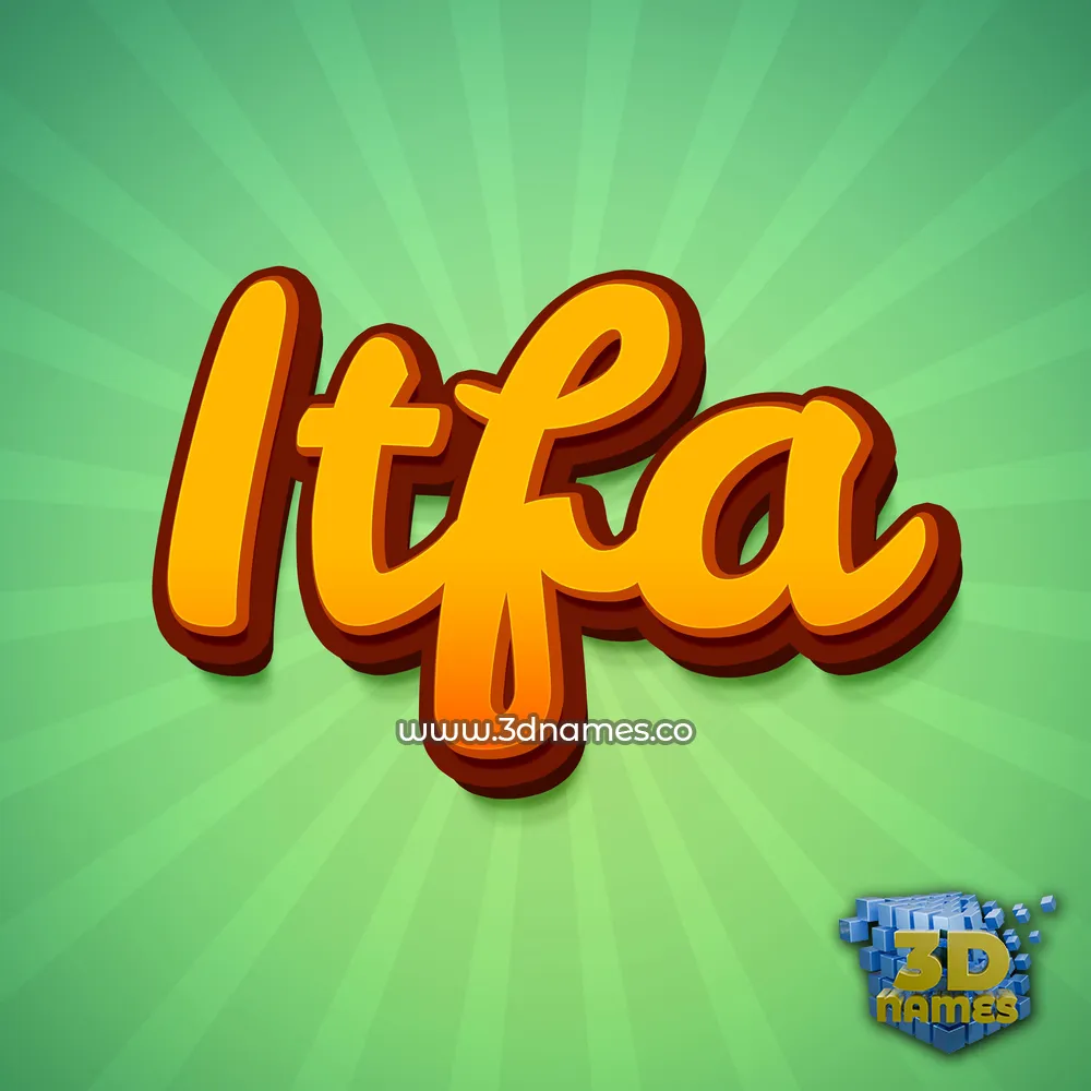itfa in Green Rays style - 3D name wallpaper
