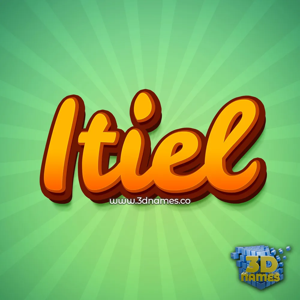 itiel in Green Rays style - 3D name wallpaper