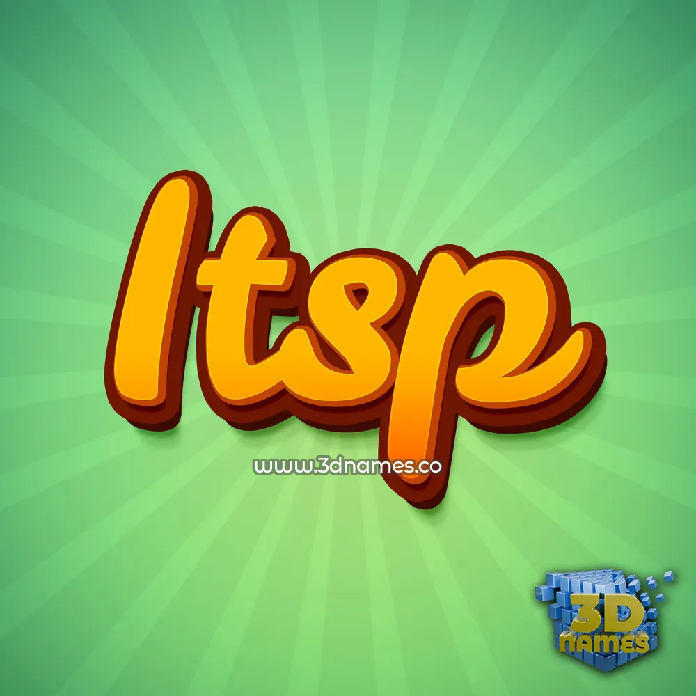 itsp in Green Rays style - 3D name wallpaper