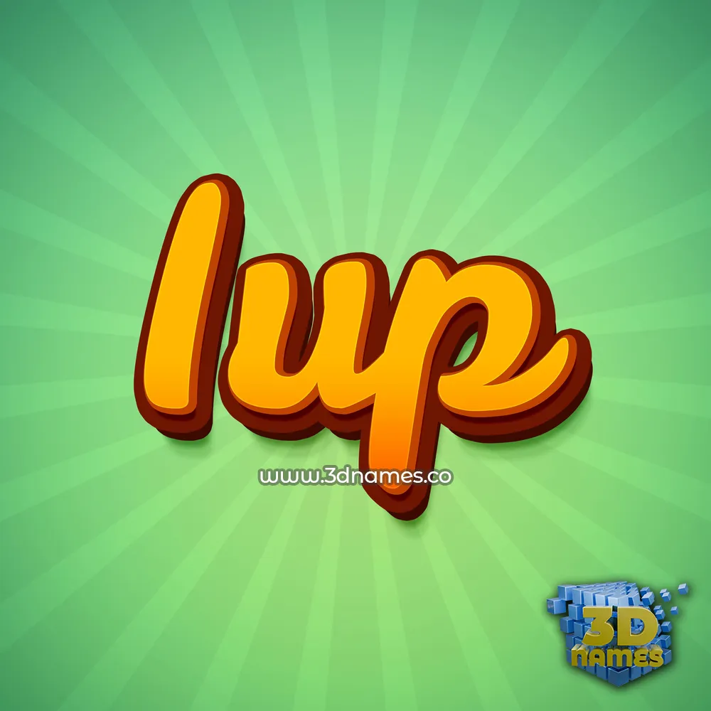 iup in Green Rays style - 3D name wallpaper