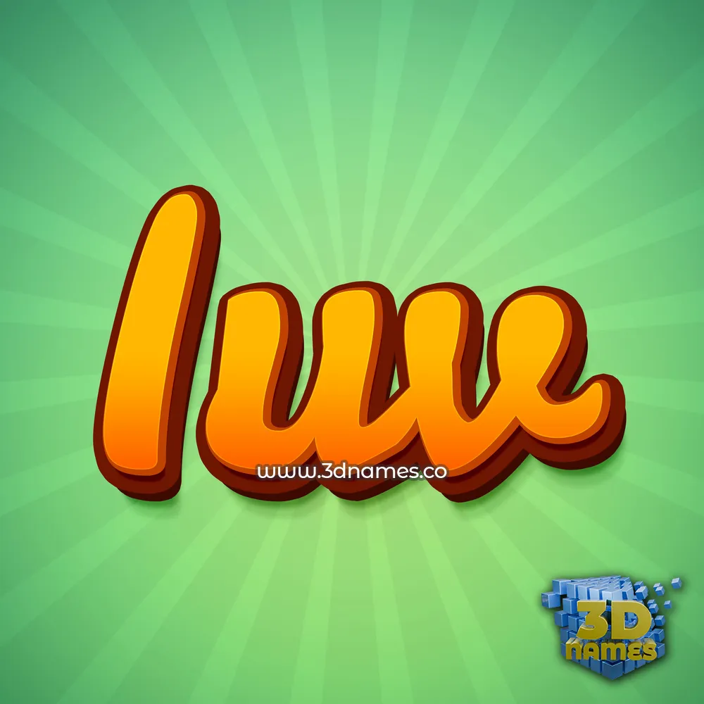 iuv in Green Rays style - 3D name wallpaper