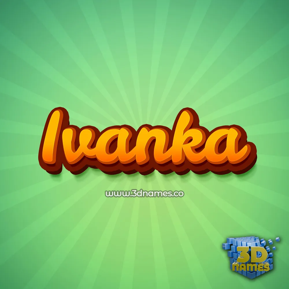 ivanka in Green Rays style - 3D name wallpaper