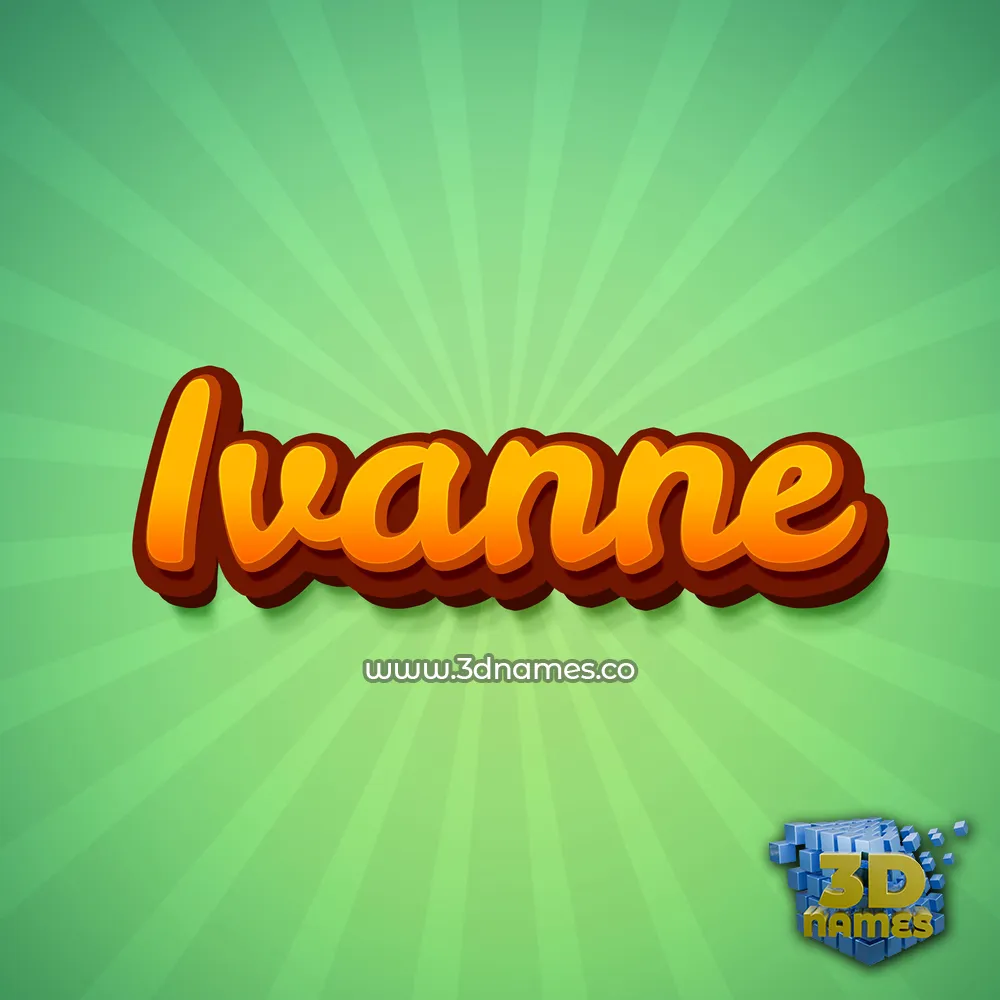 ivanne in Green Rays style - 3D name wallpaper