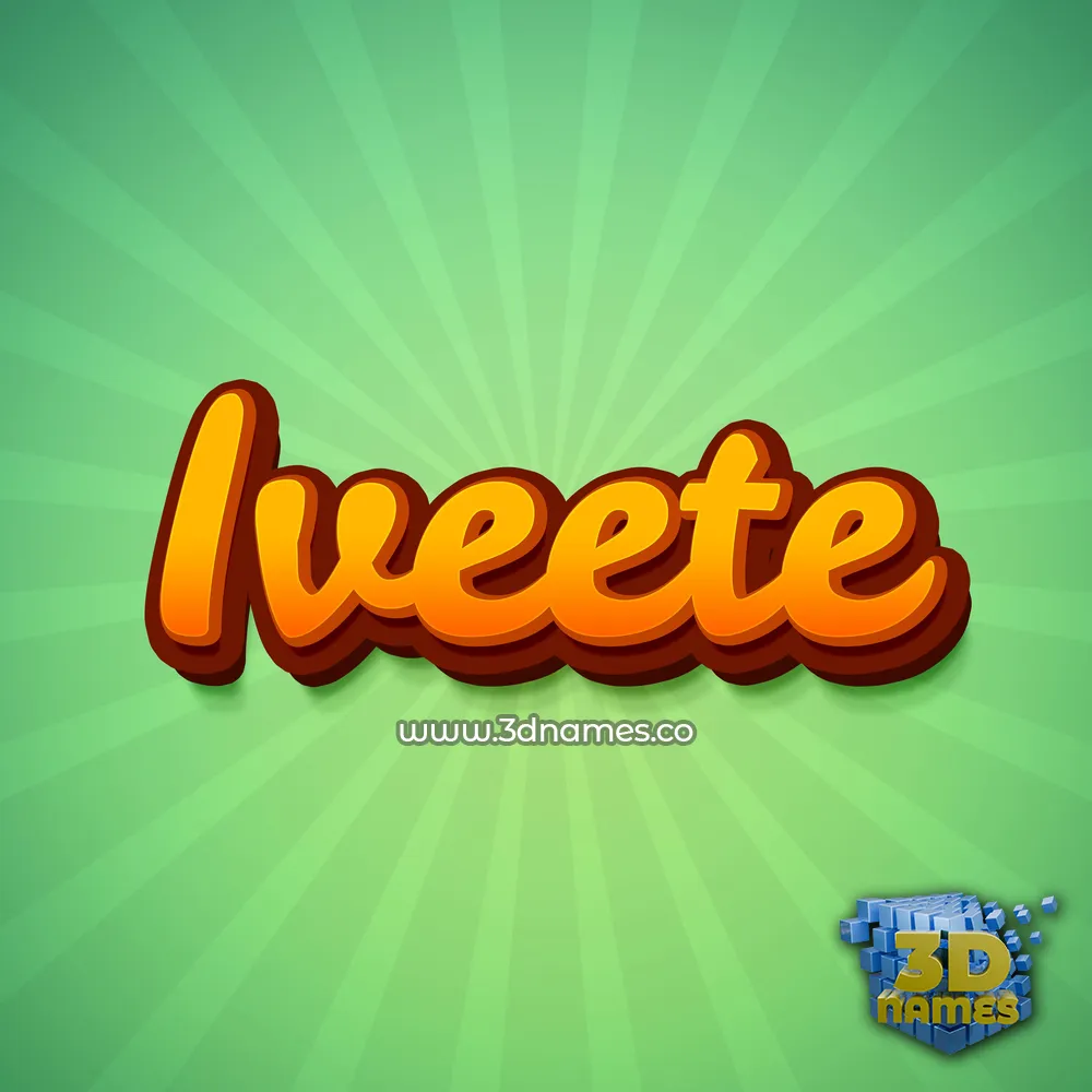 iveete in Green Rays style - 3D name wallpaper