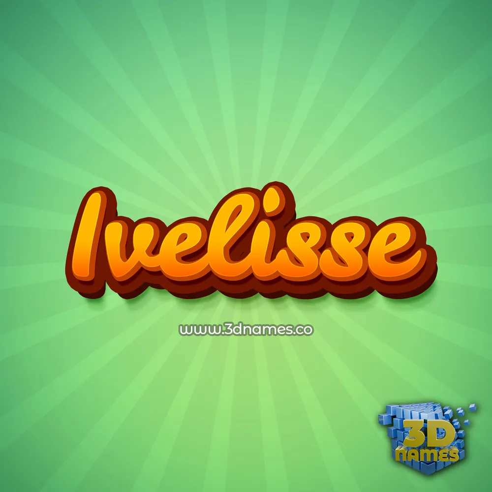 ivelisse in Green Rays style - 3D name wallpaper