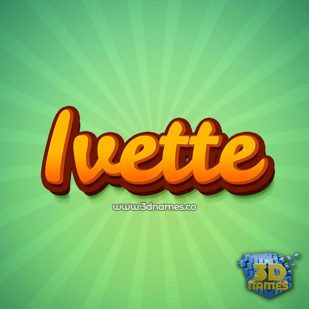 ivette in Green Rays style - 3D name wallpaper