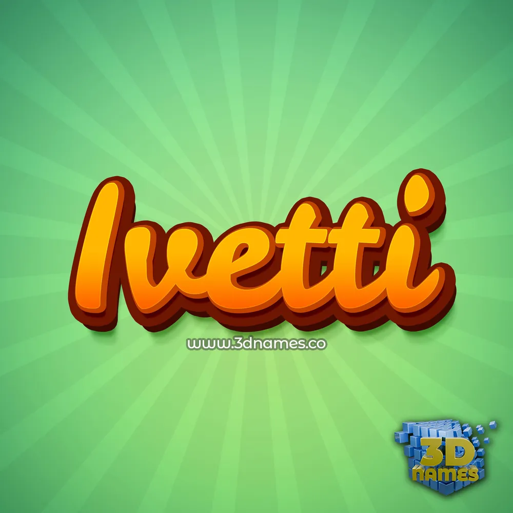 ivetti in Green Rays style - 3D name wallpaper