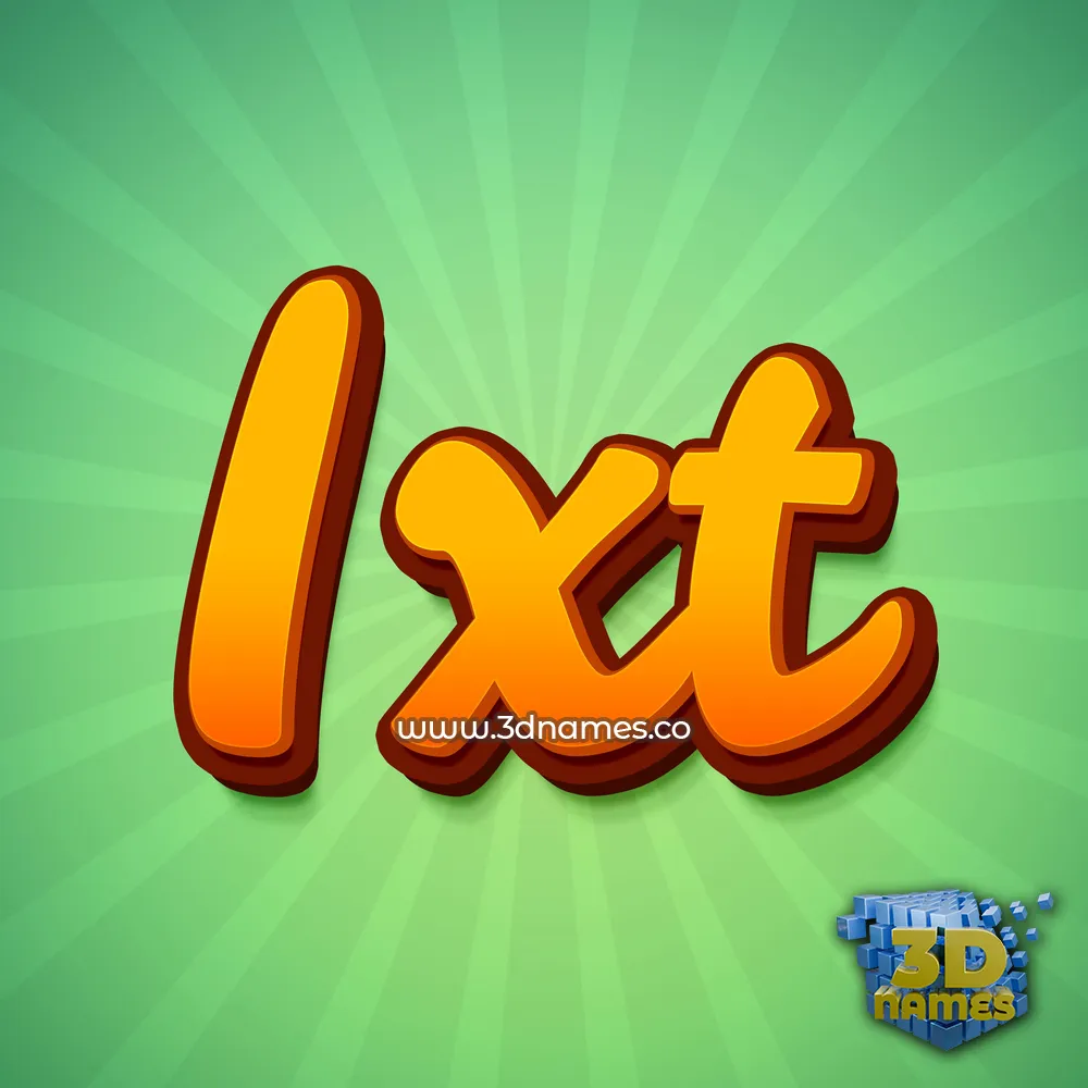 ixt in Green Rays style - 3D name wallpaper