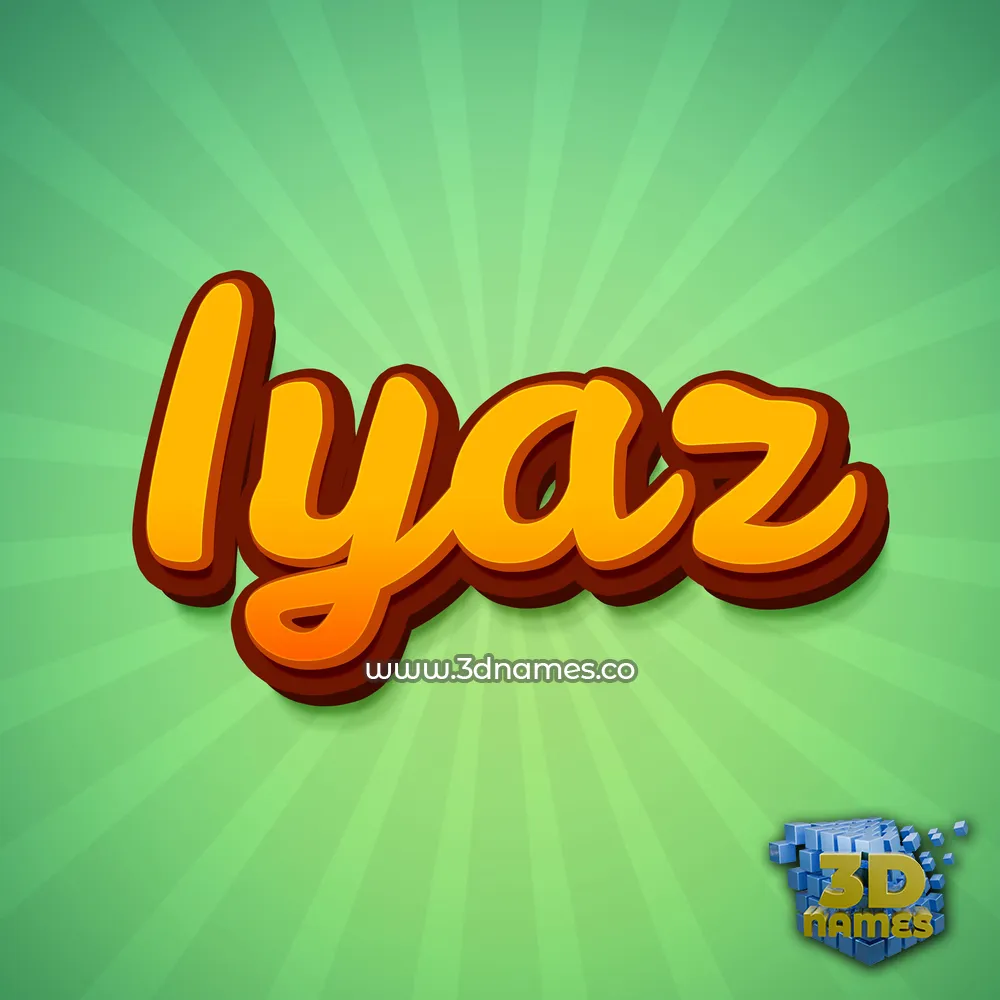 iyaz in Green Rays style - 3D name wallpaper