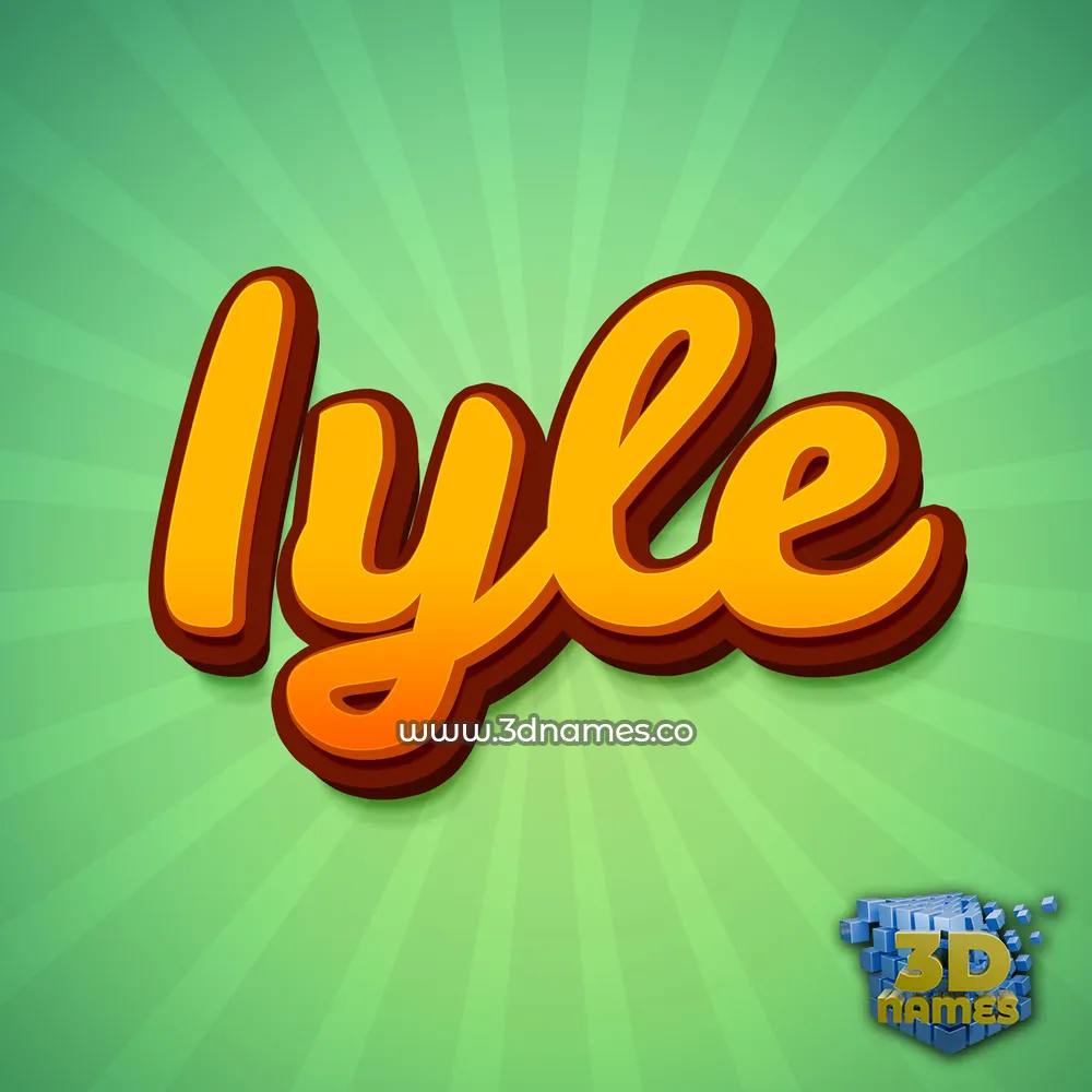 iyle in Green Rays style - 3D name wallpaper