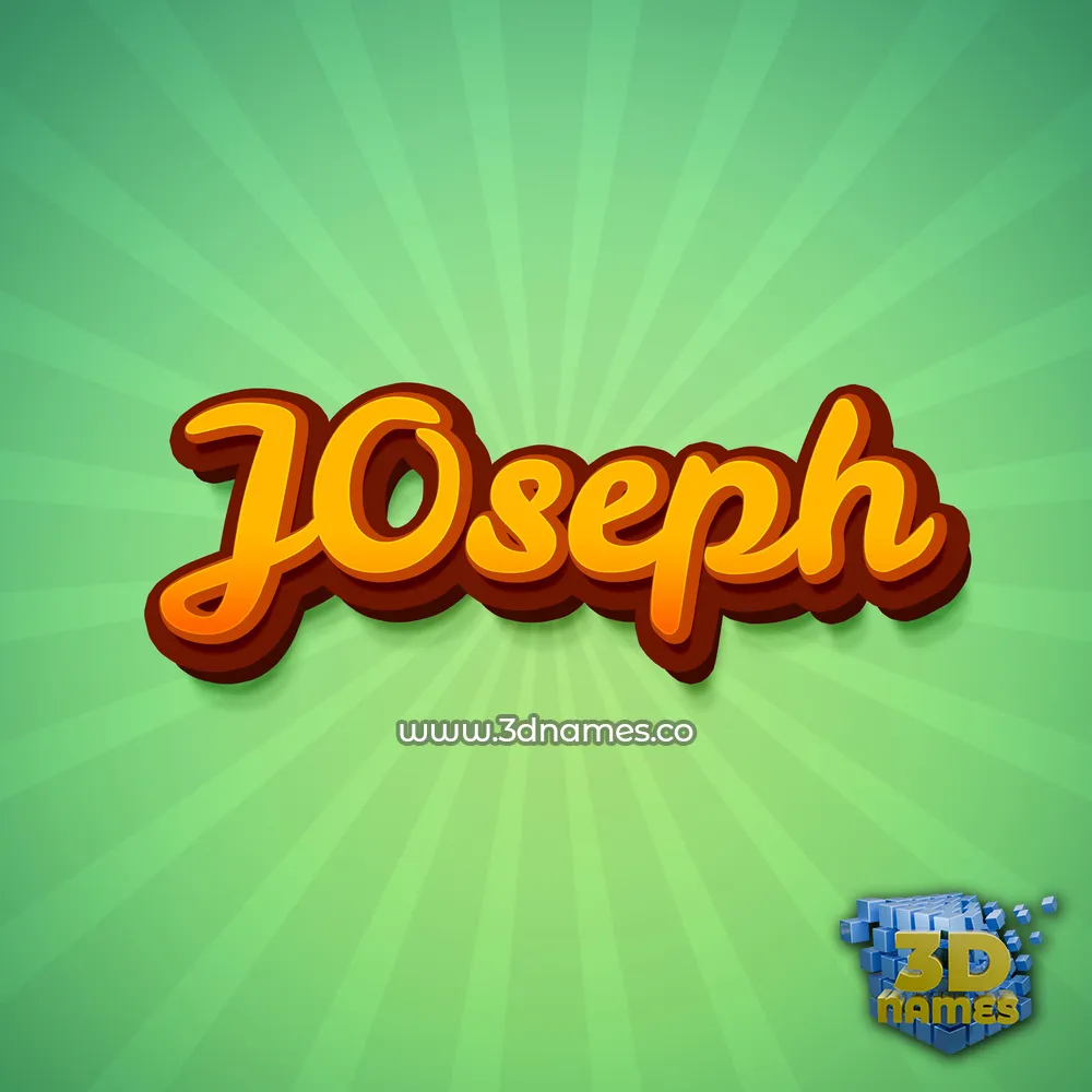 j0seph in Green Rays style - 3D name wallpaper