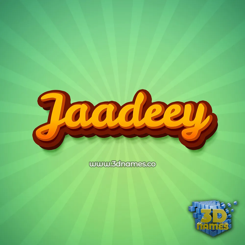 jaadeey in Green Rays style - 3D name wallpaper