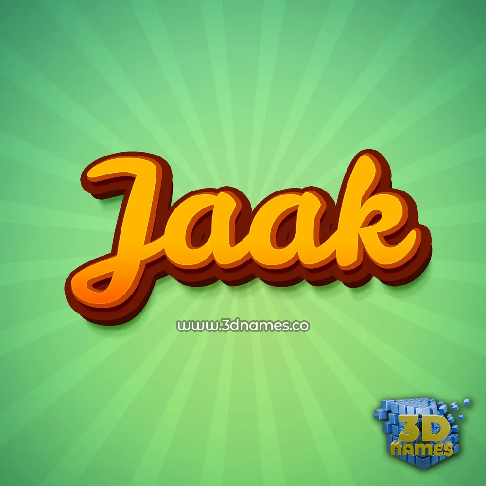 jaak in Green Rays style - 3D name wallpaper