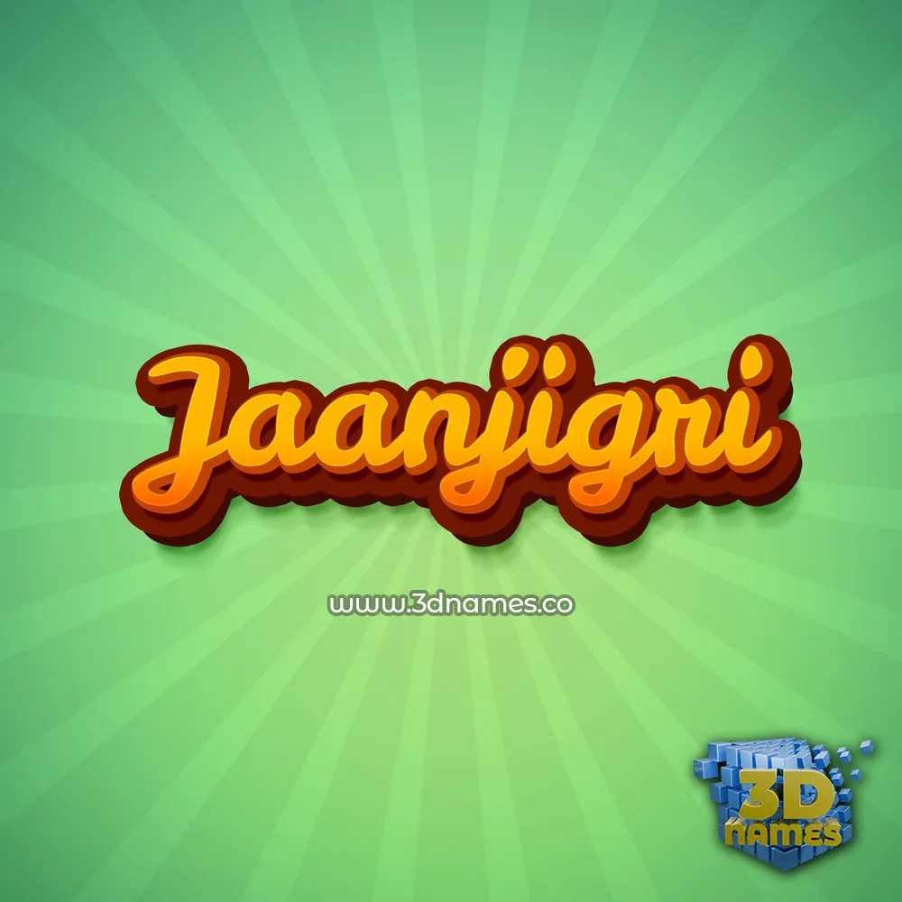jaanjigri in Green Rays style - 3D name wallpaper
