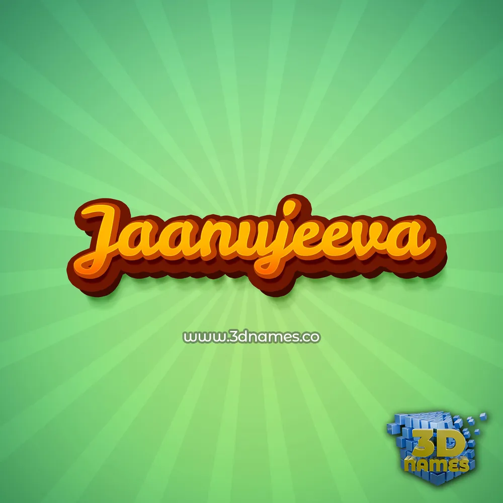 jaanujeeva in Green Rays style - 3D name wallpaper