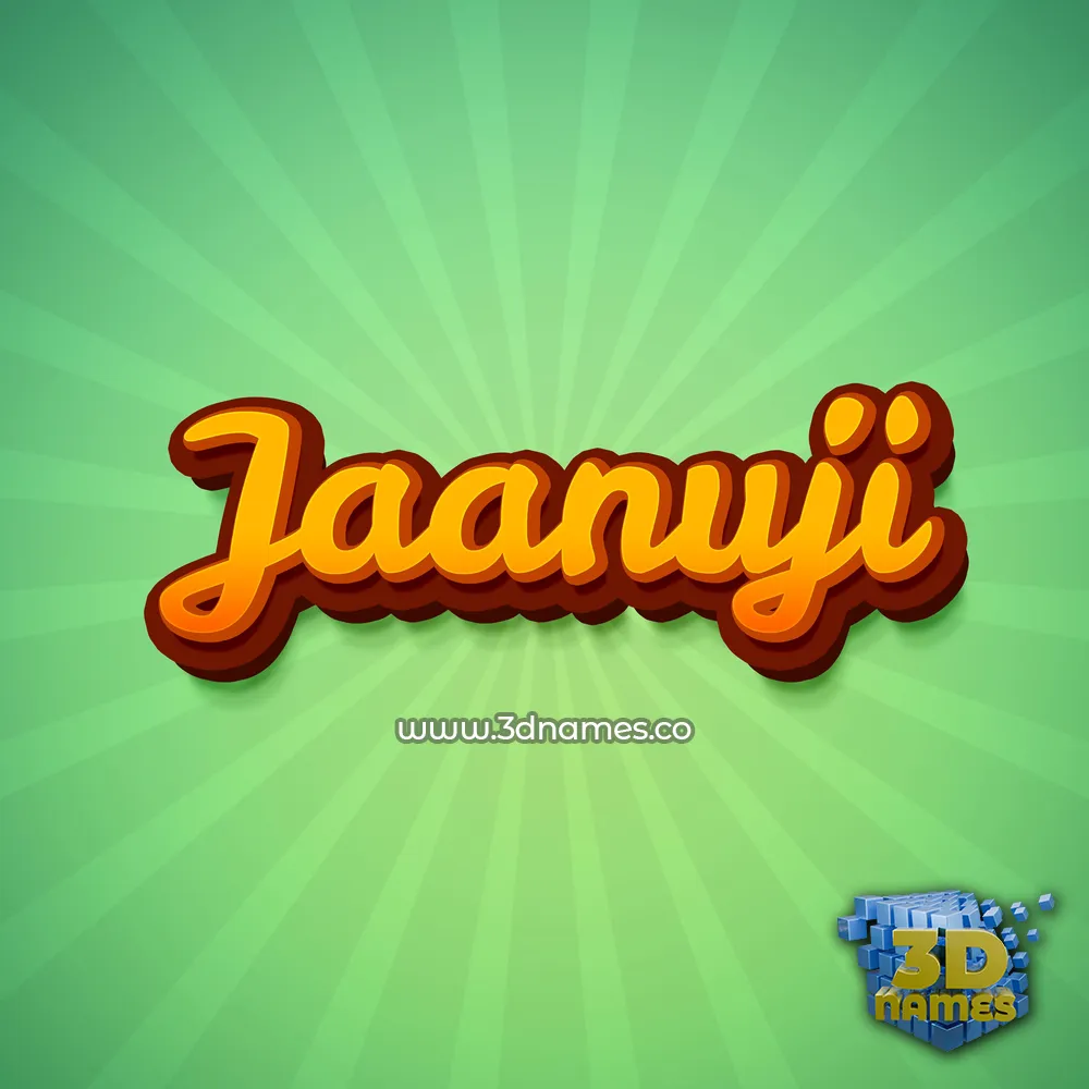 jaanuji in Green Rays style - 3D name wallpaper