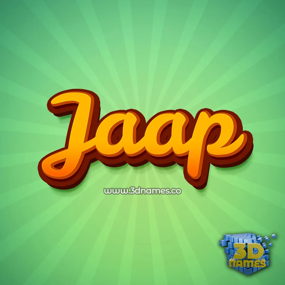 jaap in Green Rays style - 3D name wallpaper