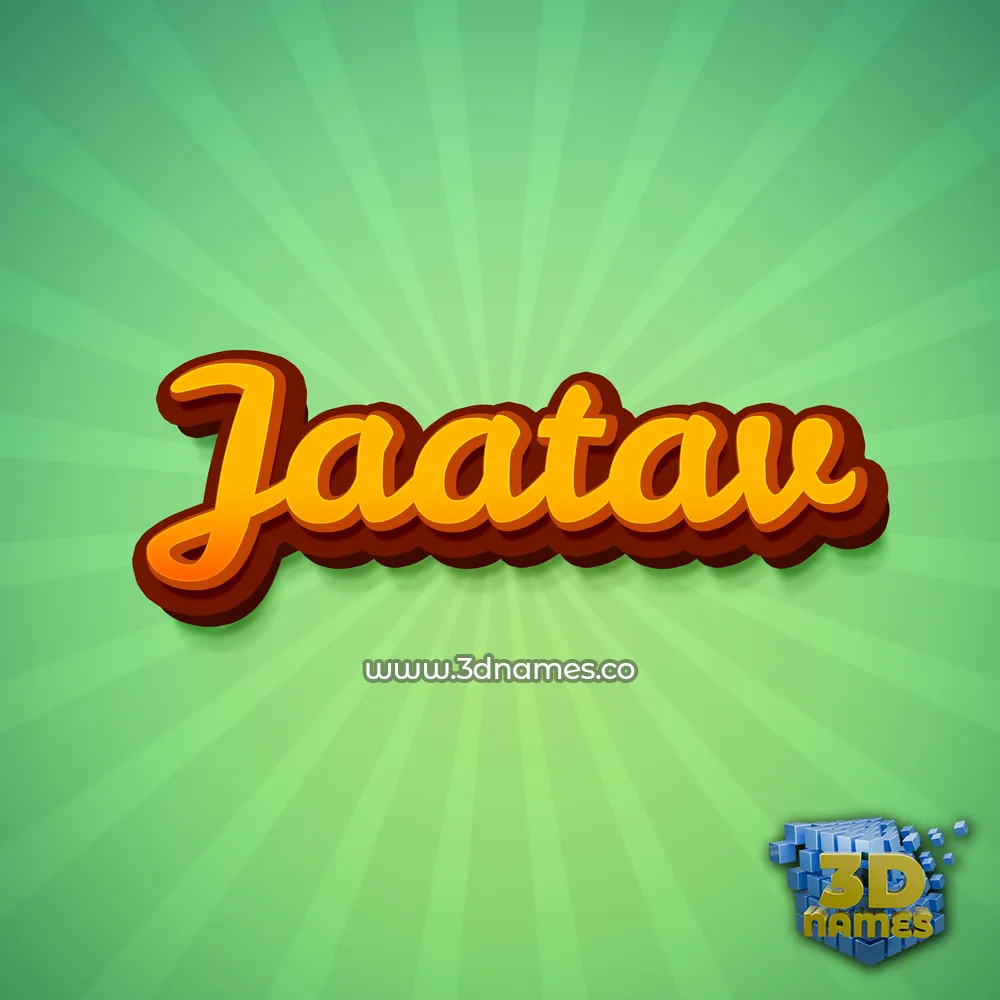 jaatav in Green Rays style - 3D name wallpaper
