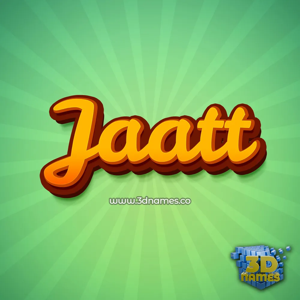 jaatt in Green Rays style - 3D name wallpaper