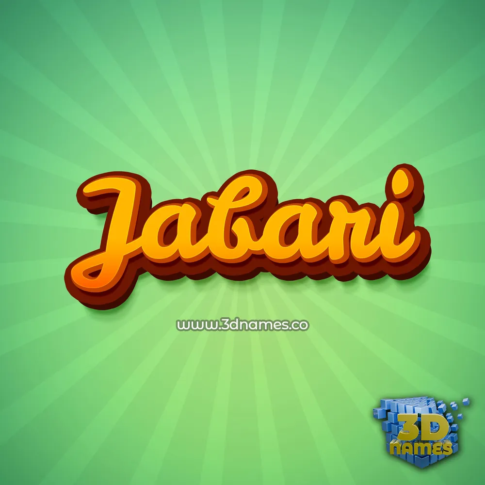 jabari in Green Rays style - 3D name wallpaper