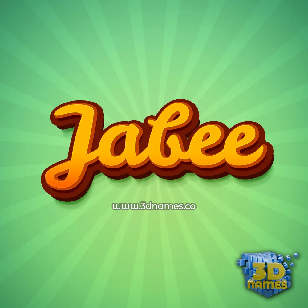 jabee in Green Rays style - 3D name wallpaper
