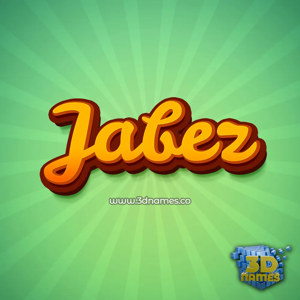 jabez in Green Rays style - 3D name wallpaper
