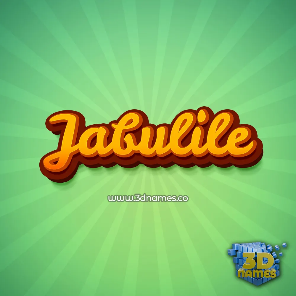 jabulile in Green Rays style - 3D name wallpaper