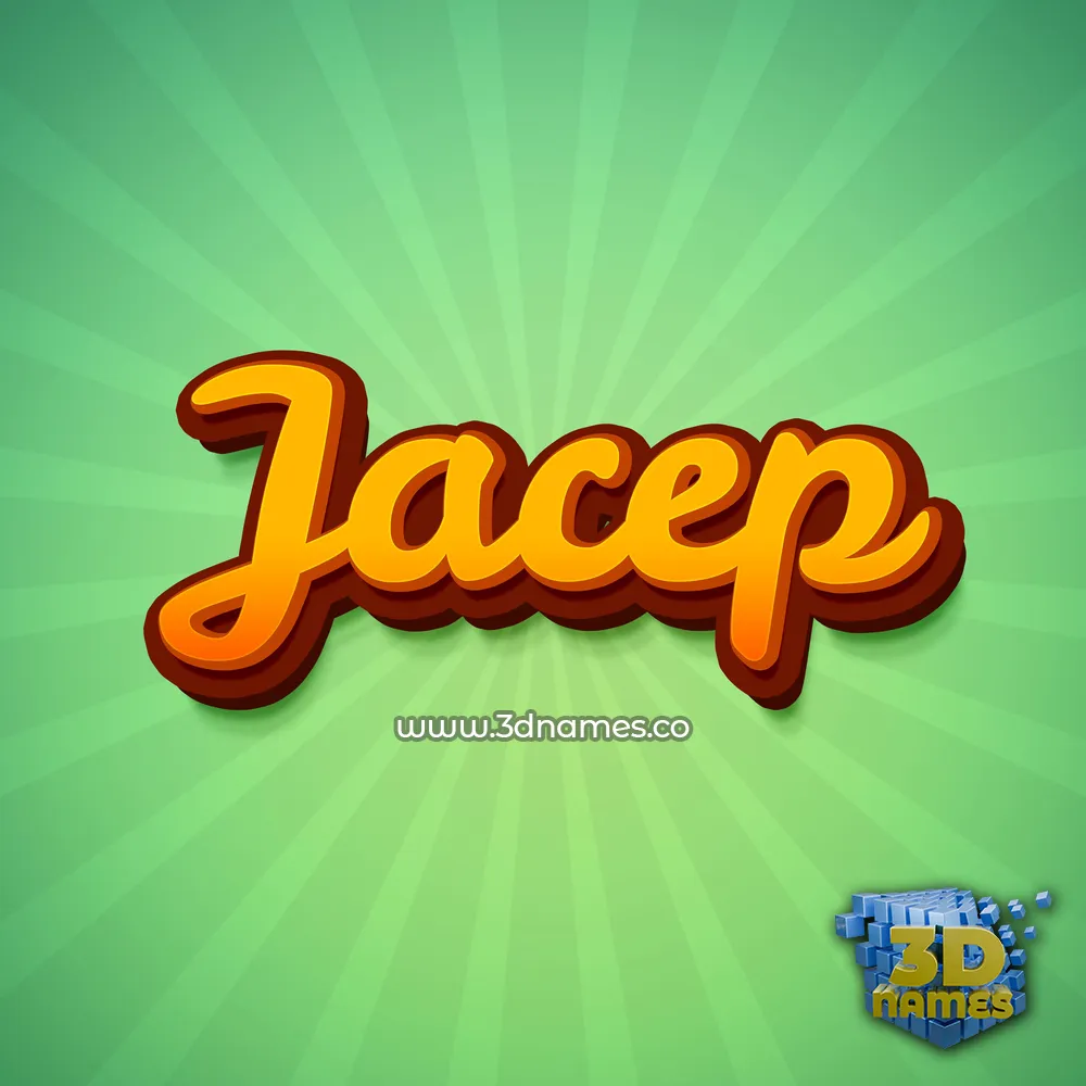 jacep in Green Rays style - 3D name wallpaper