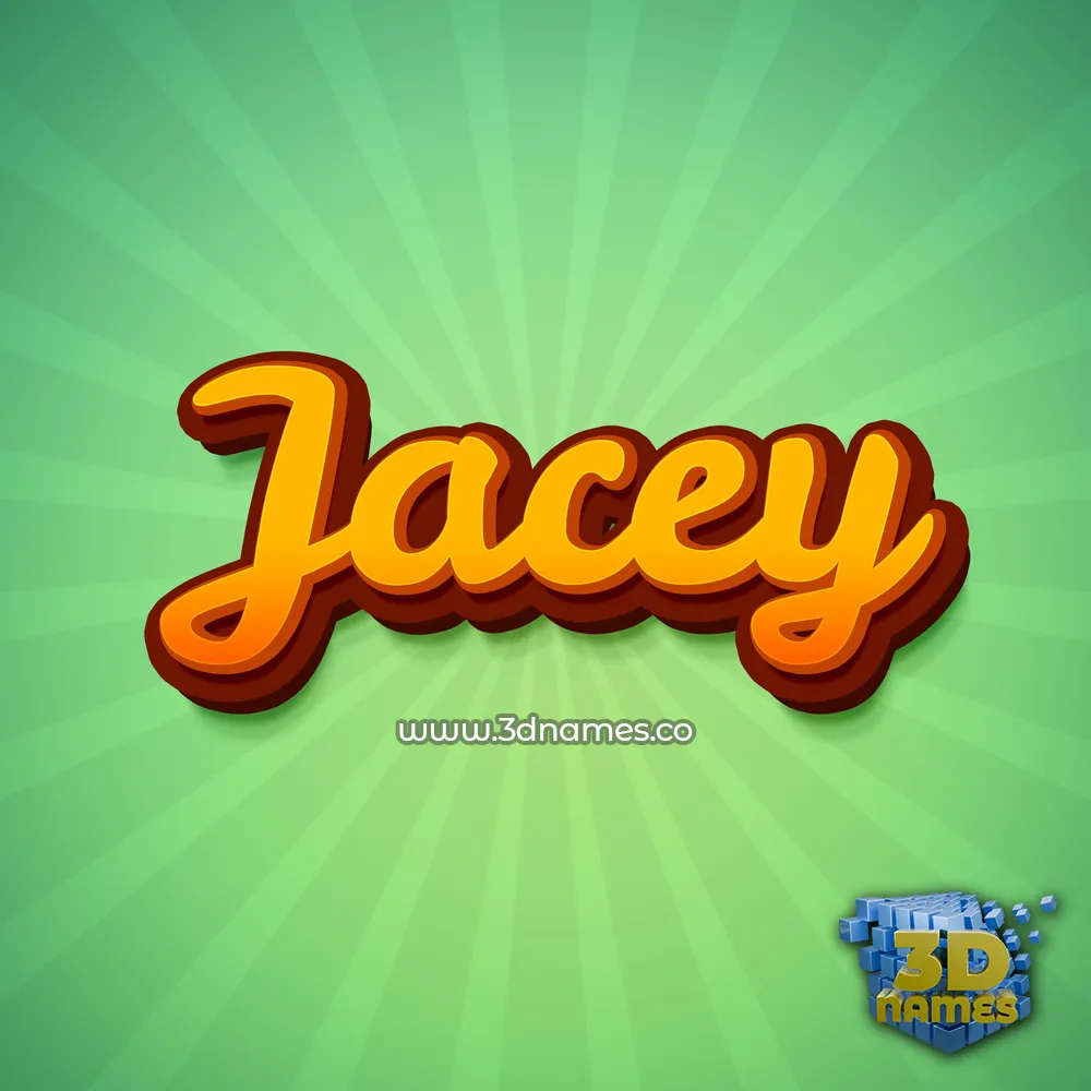 jacey in Green Rays style - 3D name wallpaper