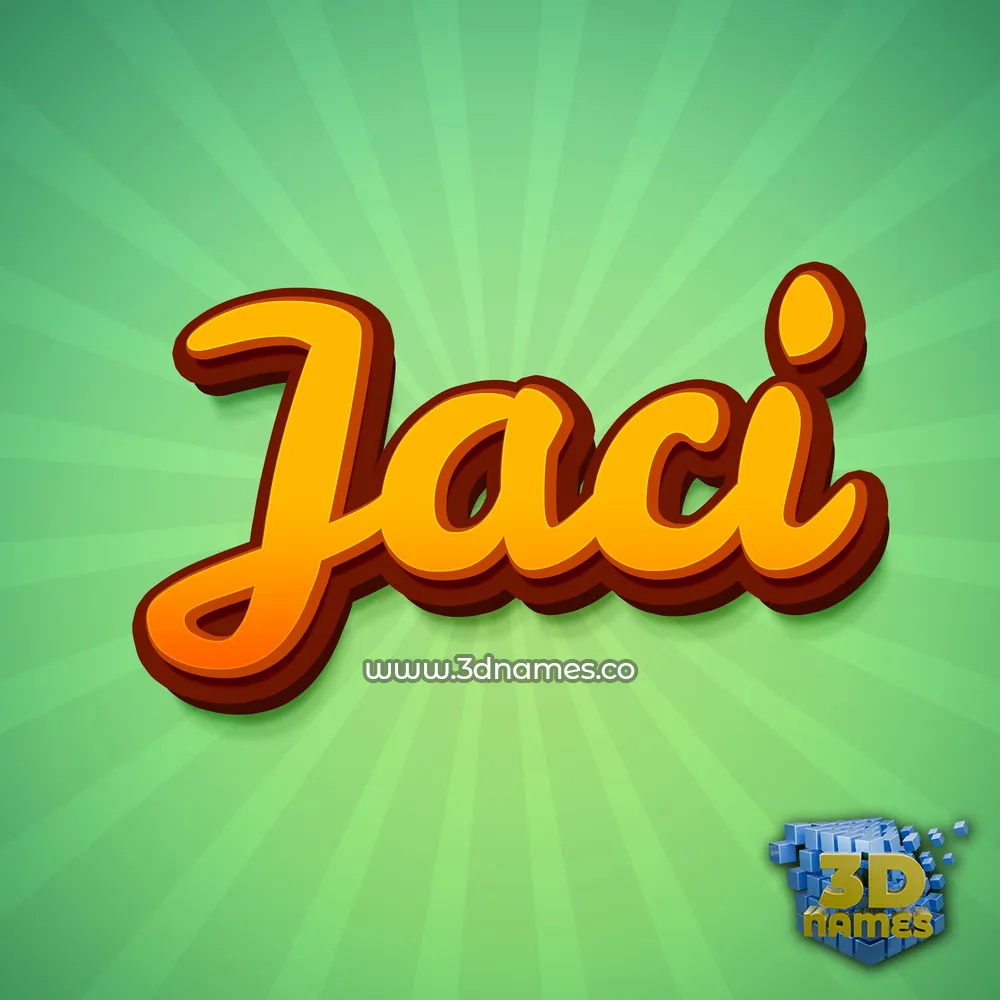 jaci in Green Rays style - 3D name wallpaper